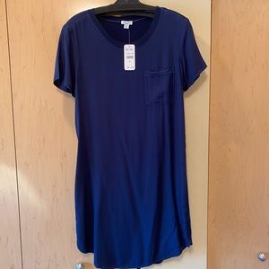 NWT Splendid mixed media T-shirt dress - navy